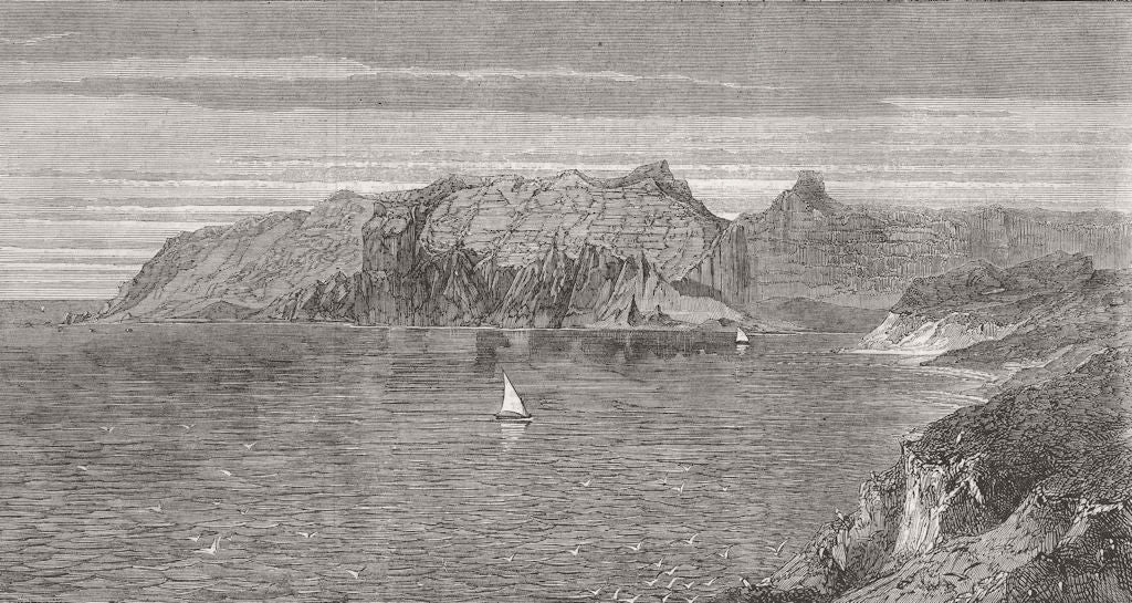 PAKISTAN. Gt Malan, coast of Makran 1863 old antique vintage print picture